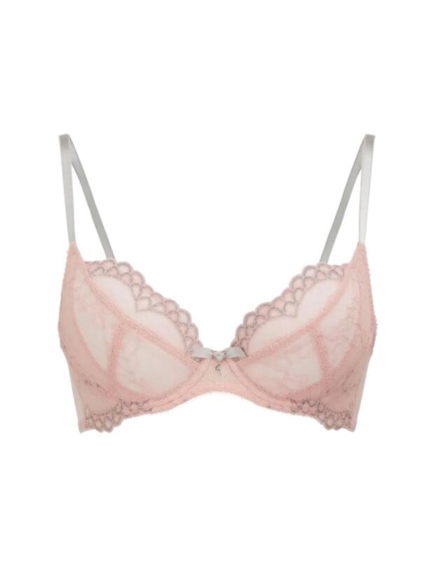  Gossard Superboost Lace Plunge Bra Ballet Pink/Silver