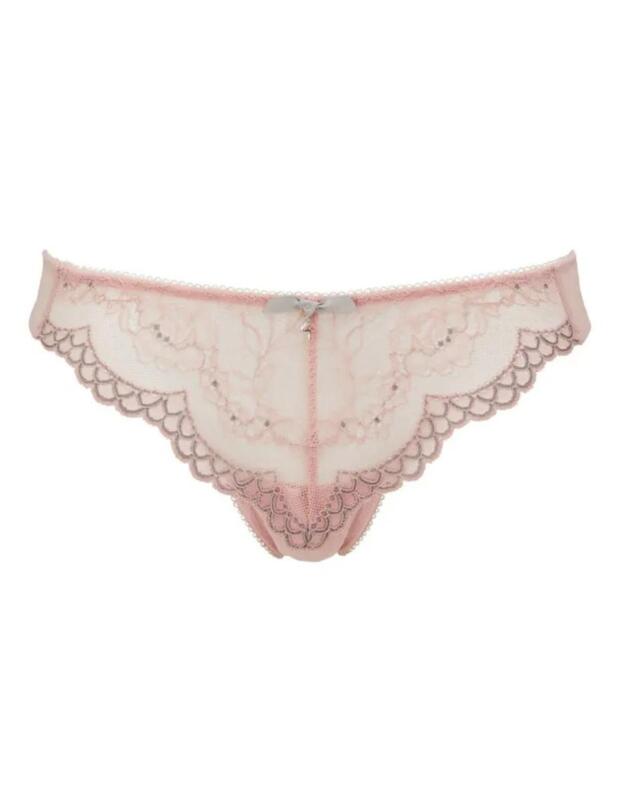  Gossard Superboost Lace Thong  Ballet Pink/Silver