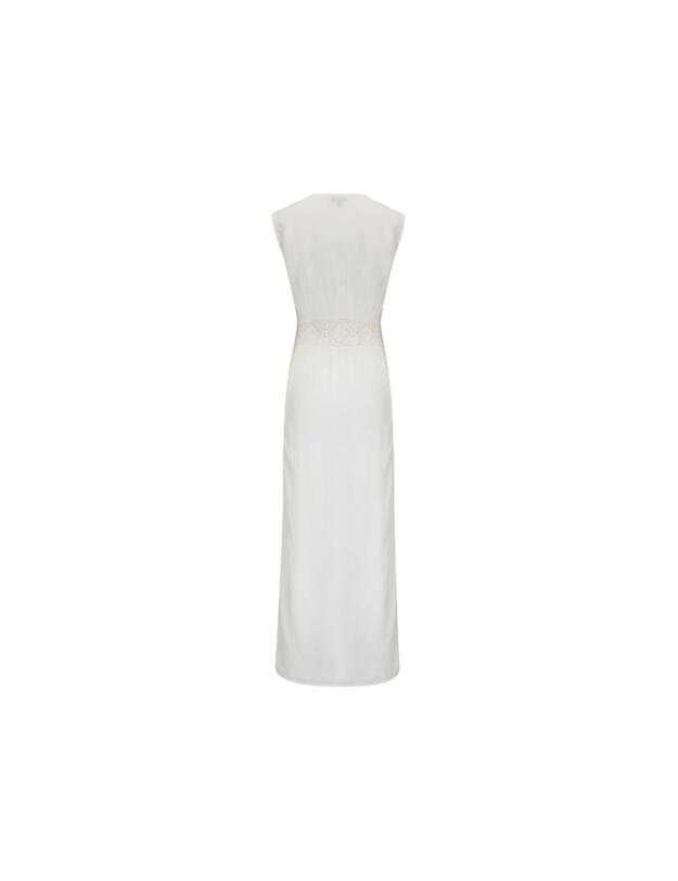 Pour Moi Crinkle Viscose Maxi Beach Cover Up White