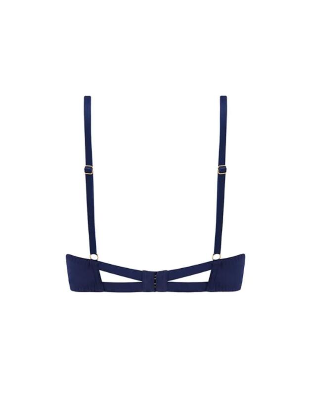 Reign By Coco De Mer Rene Plunge Bra Navy