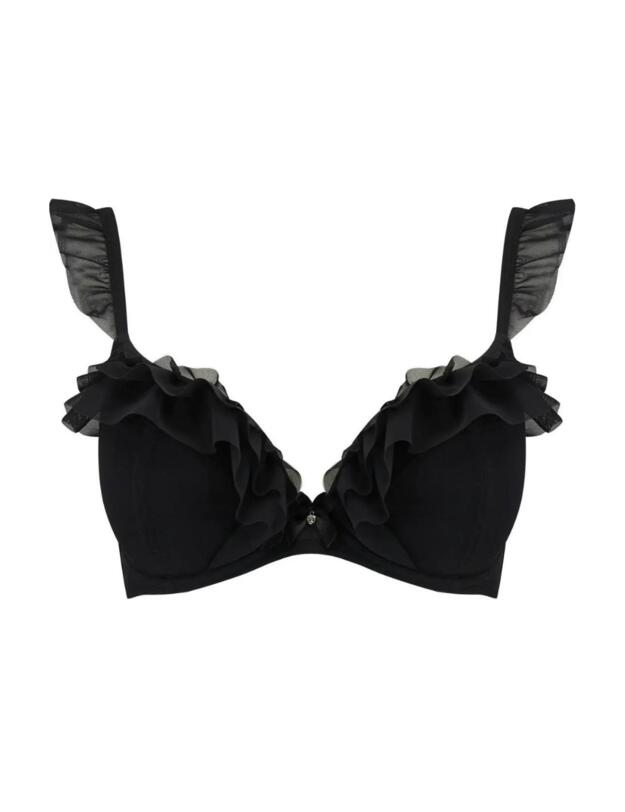 Pour Moi Shimmy Plunge Bra Black