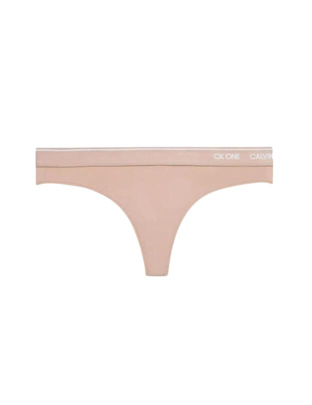 Calvin Klein CK One Cotton Thong in Honey Almond
