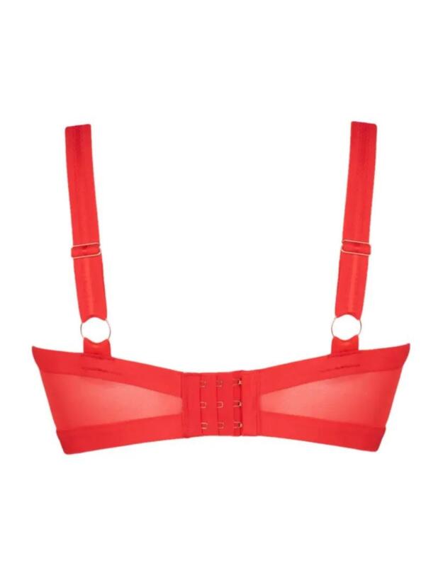 Scantilly by Curvy Kate Sheer Chic Balcony Bra Flame Red