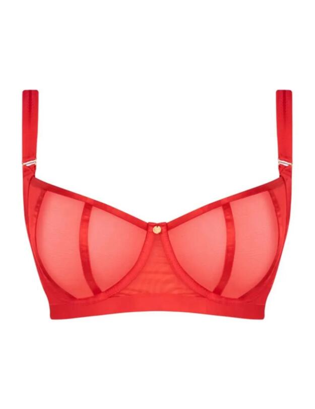 Scantilly by Curvy Kate Sheer Chic Balcony Bra Flame Red