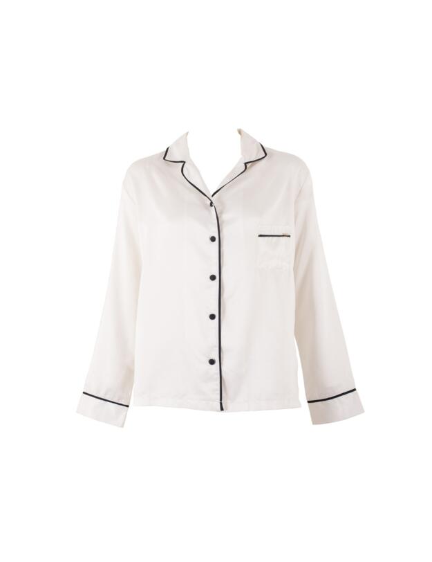 Bluebella Claudia Shirt and Trouser Set Cream/Black 