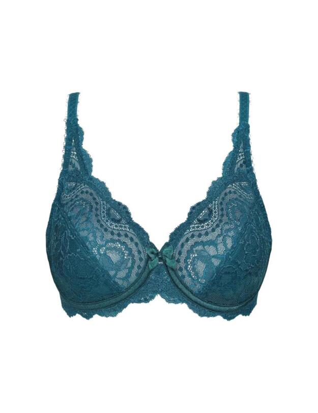  Playtex Flower Elegance Underwire Bra Patina Blue