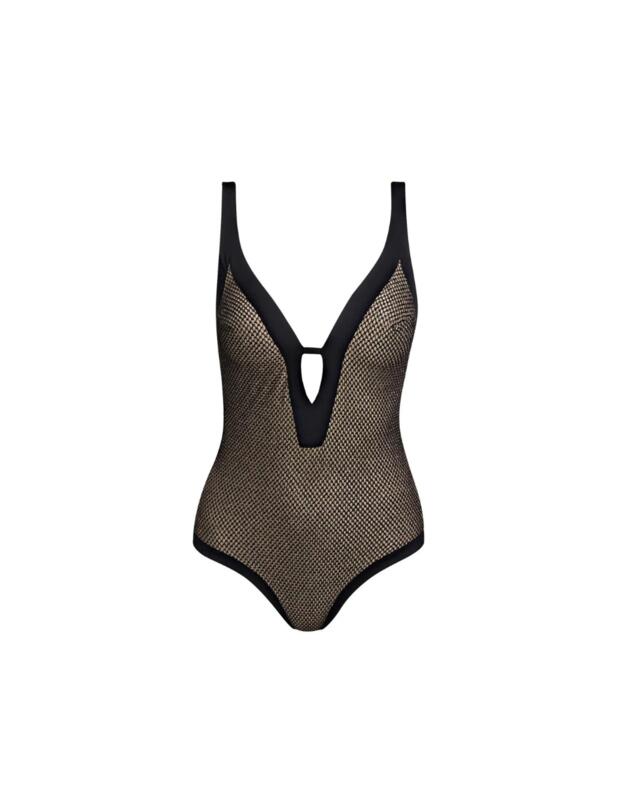 Andres Sarda Baker Padded Triangle Swimsuit Black