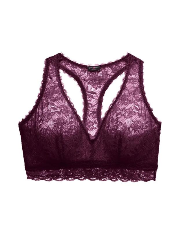 Cosabella Never Say Never Curvy Racerback Bra Deep Purple