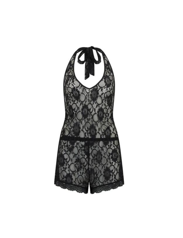 Pour Moi Free Spirit Playsuit Black