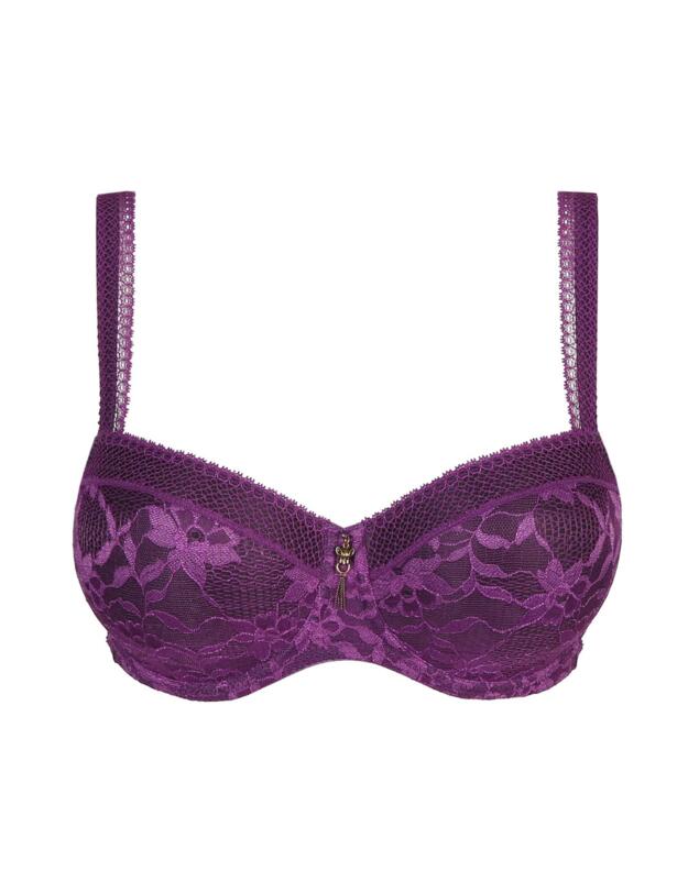 Prima Donna Twist Tough Girl Underwired Padded Balcony Bra Purple Sparkle