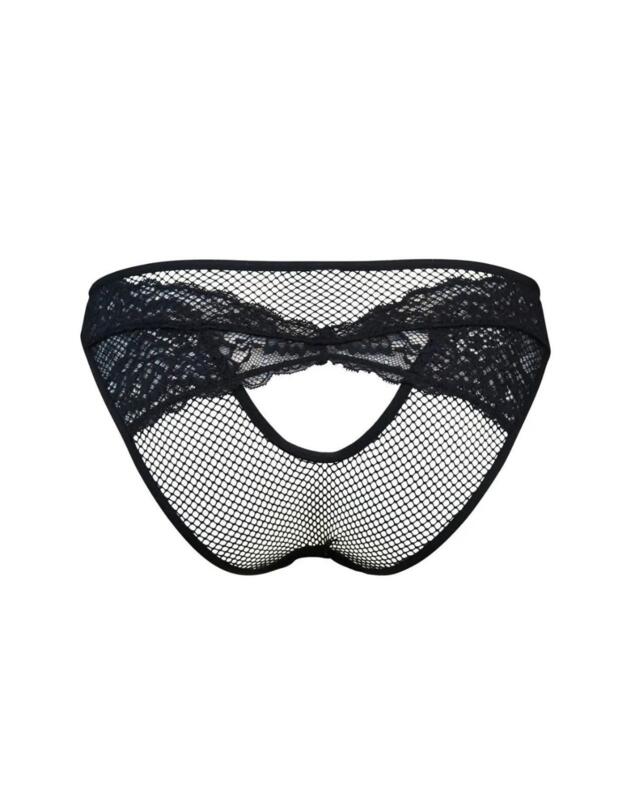 Pour Moi Suspense Open Back Brief Black