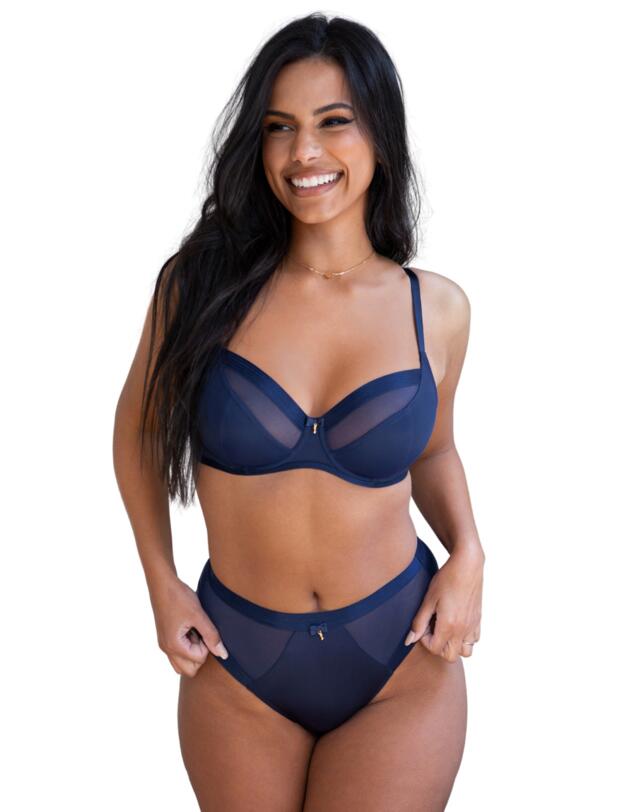 Pour Moi Viva Luxe Underwired Bra Navy 