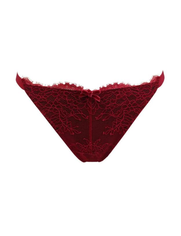 Pour Moi Dark Romance Thong Red/Black