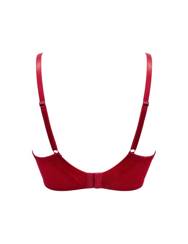 Pour Moi Lavish Longline Padded Push Up Bra Red