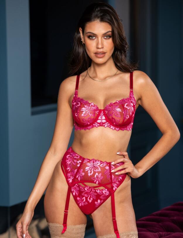 Pour Moi Roxie G String Red/Pink