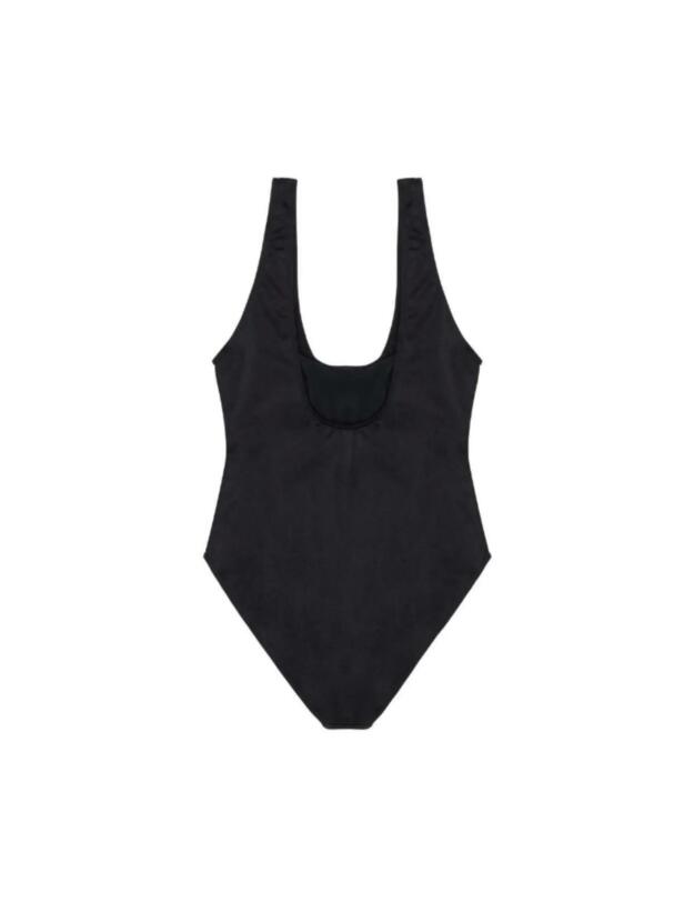 Playful Promises Hunter McGrady Black High Leg Low Cut Swimsuit Black