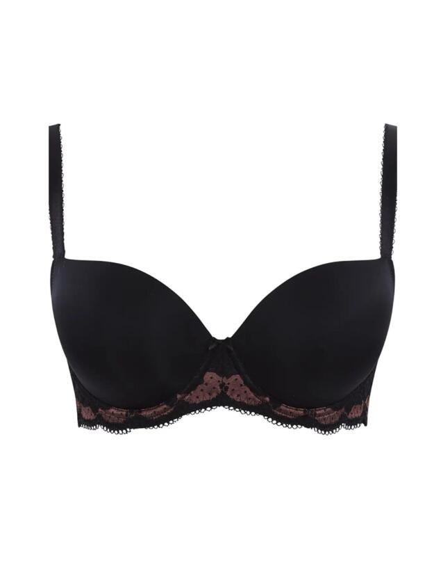 Panache Clara Moulded Sweetheart Bra Black/Fig 