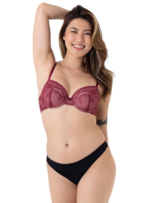 Dorina Chloe-2PP Demi Cup Bra Red/Black 