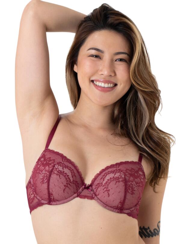 Dorina Chloe-2PP Demi Cup Bra Red/Black 
