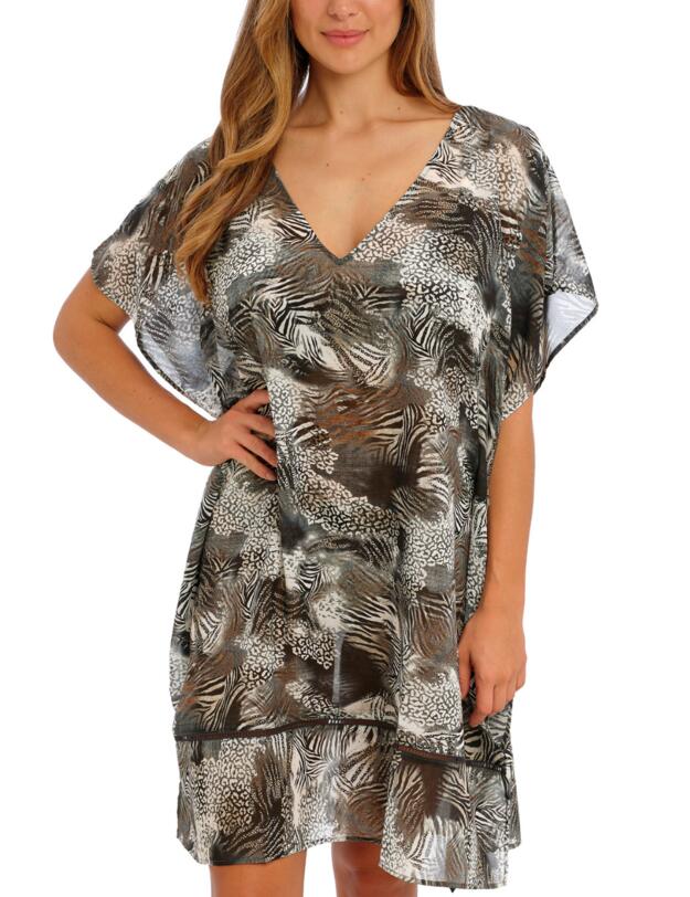 Fantasie Seraya Sands Kaftan Monochrome - Belle Lingerie 