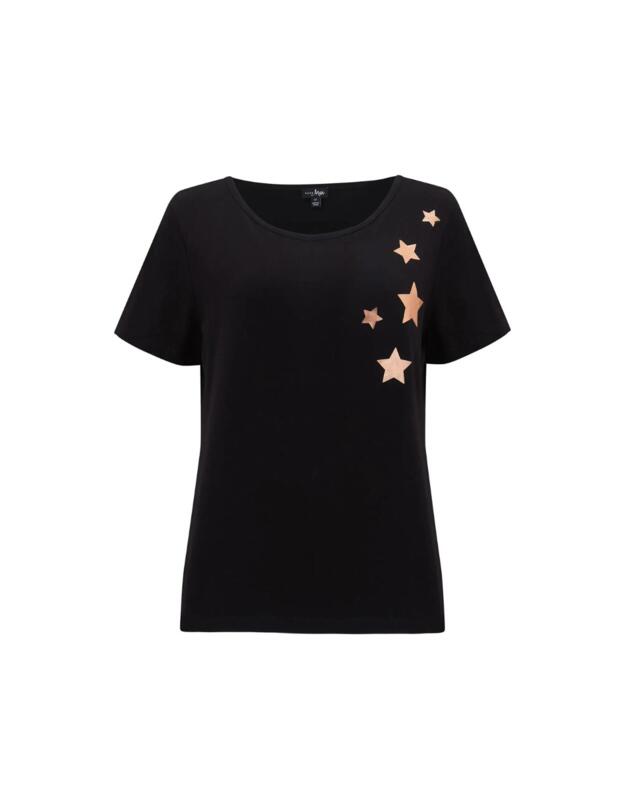 Pour Moi Cosy Check Trouser and Jersey TShirt Pyjama Set Black/Ivory