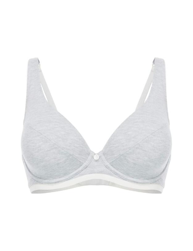 Conturelle By Felina Pretty Daily Non-Padded Triangle Bra Silver Melange
