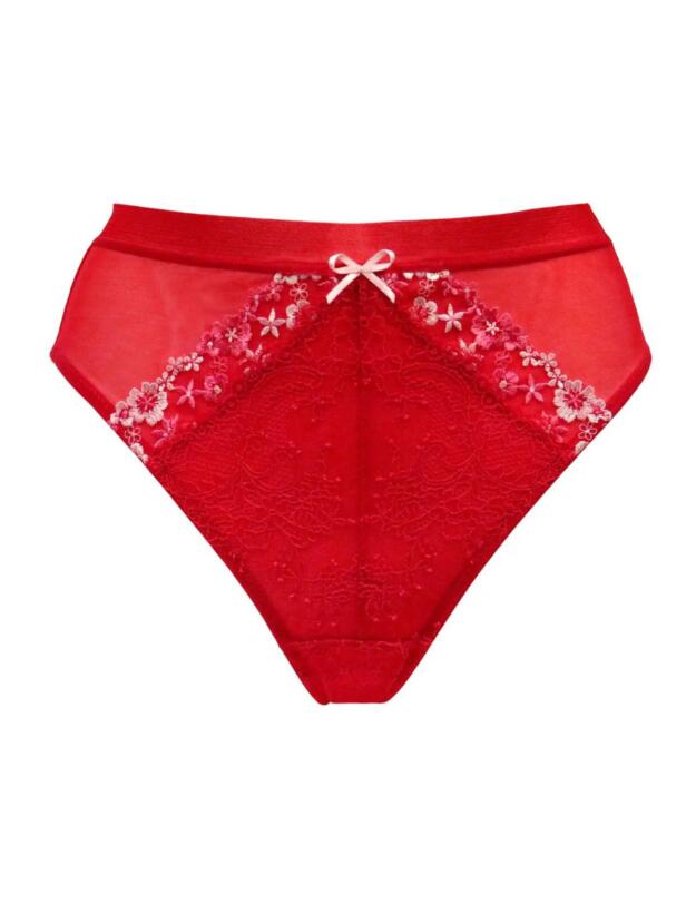 Pour Moi Gigi High Leg Brief Red/Pink