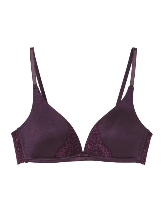Calida of Switzerland Sensual Secrets Wireless Moulded Plunge Bra Plum