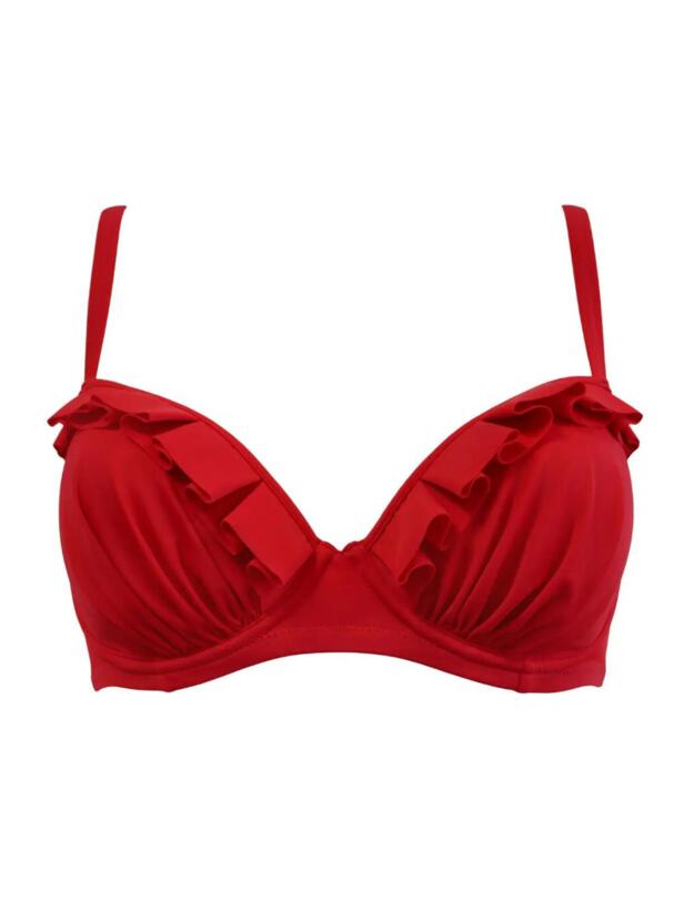 Pour Moi Space Padded Convertible Bikini Top Red