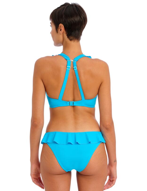 Freya Jewel Cove Underwired High Apex Bikini Top Plain Turquoise