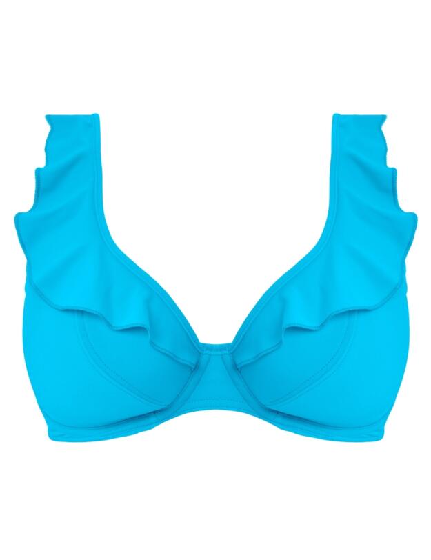 Freya Jewel Cove Underwired High Apex Bikini Top Plain Turquoise