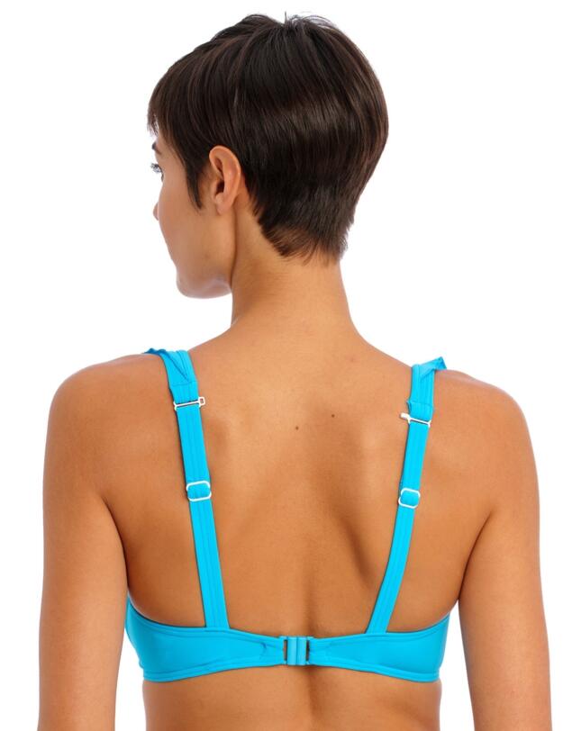 Freya Jewel Cove Underwired High Apex Bikini Top Plain Turquoise