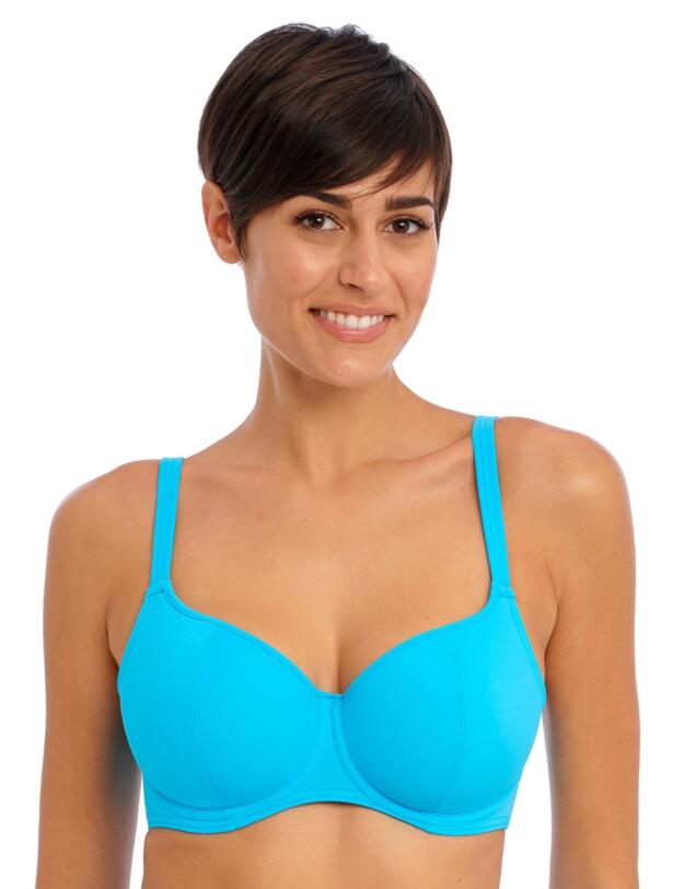 Freya Jewel Cove Sweetheart Bikini Top Plain Turquoise