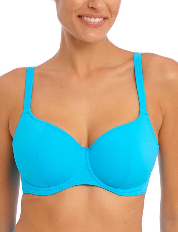 Freya Jewel Cove Sweetheart Bikini Top Plain Turquoise