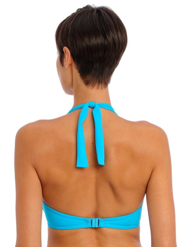Freya Jewel Cove Underwired Halterneck Bikini Top Plain Turquoise