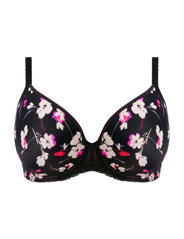 Freya Daydreaming Plunge T-Shirt Bra Flora Black