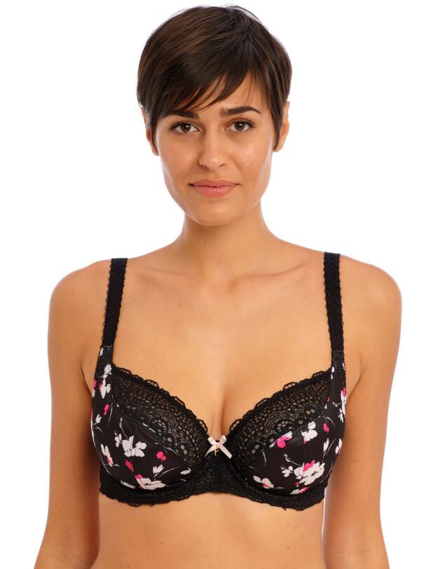 Freya Daydreaming Plunge Bra Flora Black