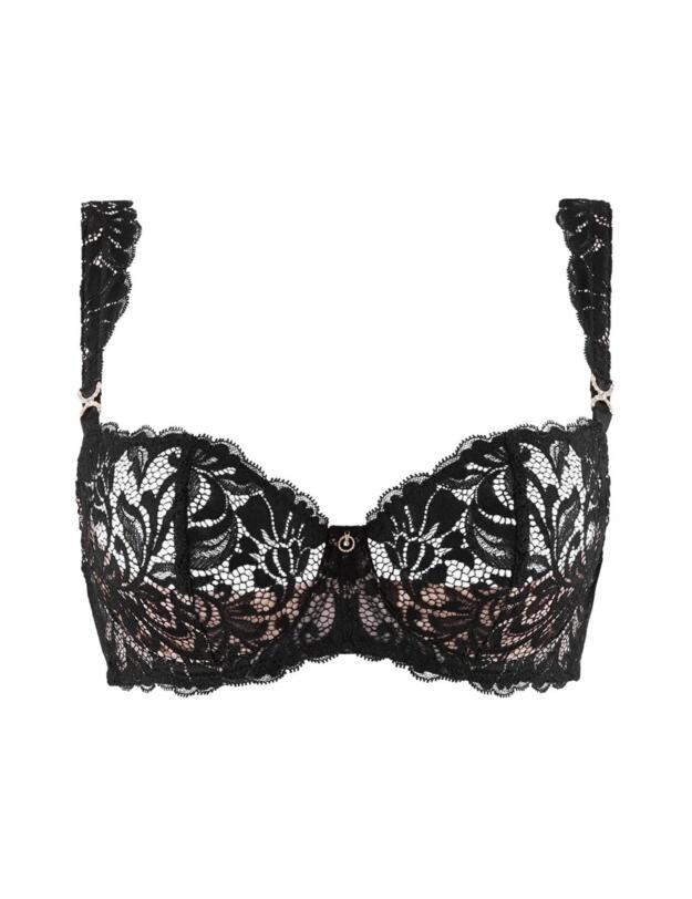 Aubade Mon Bijou Half Cup Bra Black