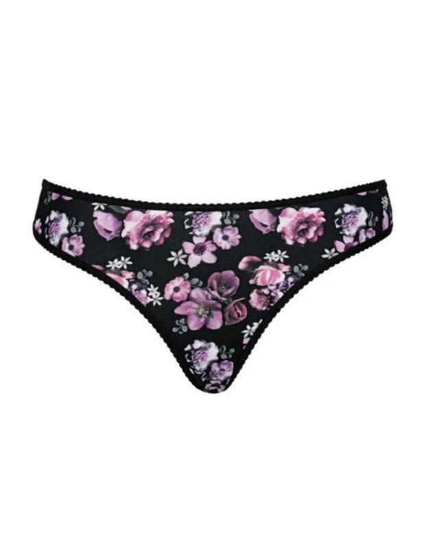 Curvy Kate Moody Bloom Brazilian Brief Black Print