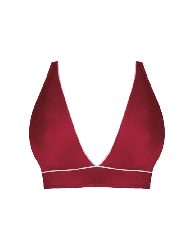 Curvy Kate Poolside Triangle Bikini Top Red/Pink