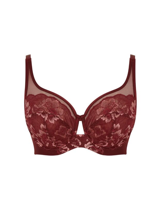  Panache Sabrina High Apex Balconnet Bra Red Rose