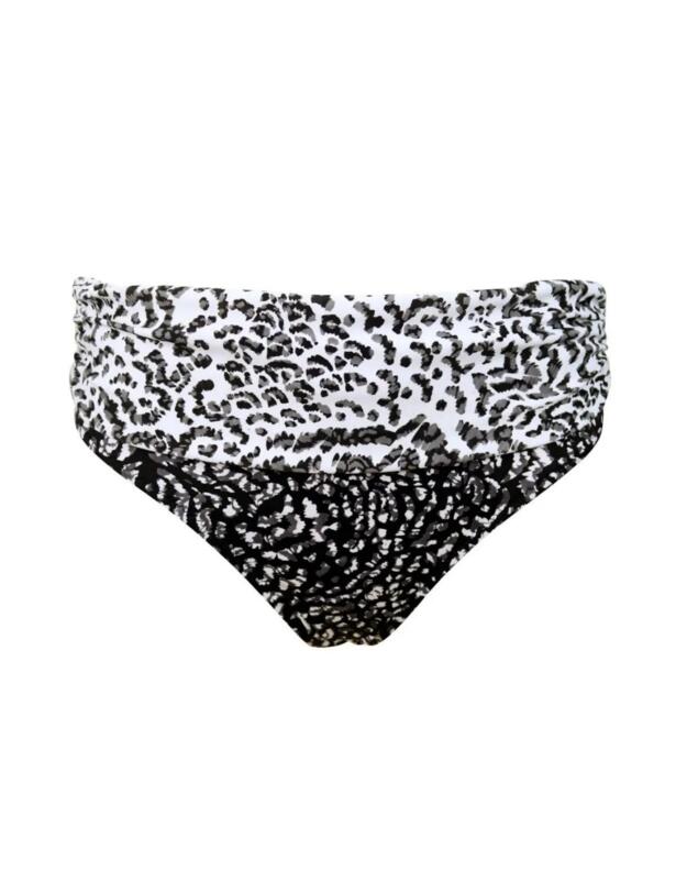 Pour Moi Mixology Fold Over Bikini Brief Black/White