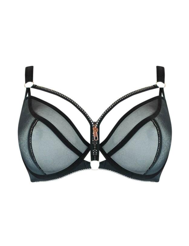 Scantilly Unzipped Plunge Bra Black