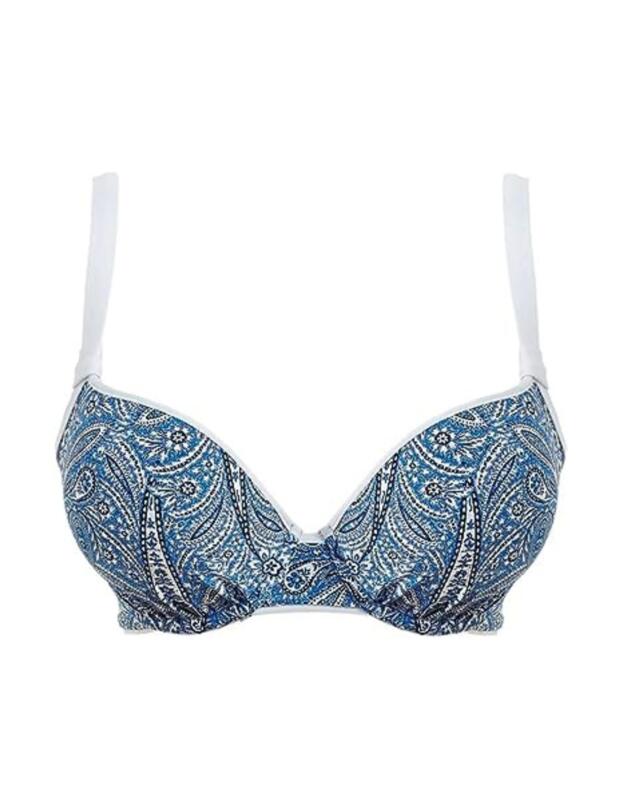 Freya Summer Tide Deco Moulded Bikini Top Denim