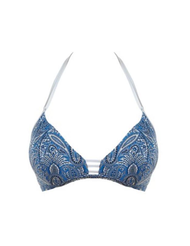 Freya Summer Tide Soft Triangle Bikini Top Denim