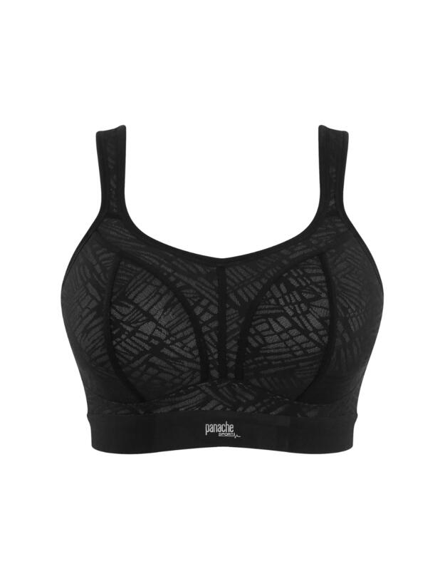 Panache Underwired Sports Bra Black/Latte