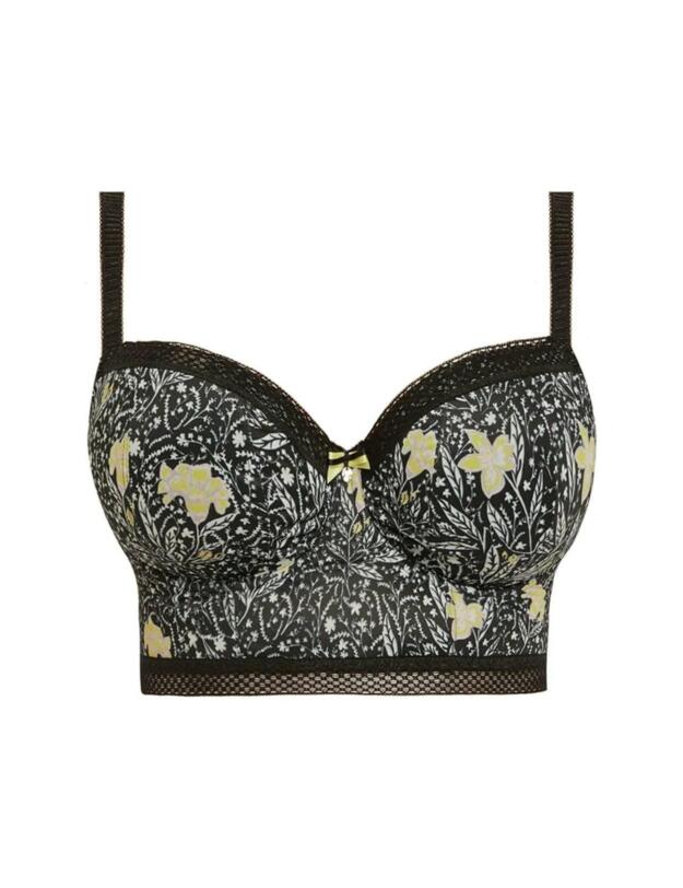 Freya Floral Bonanza Longline Bra Black/Floral
