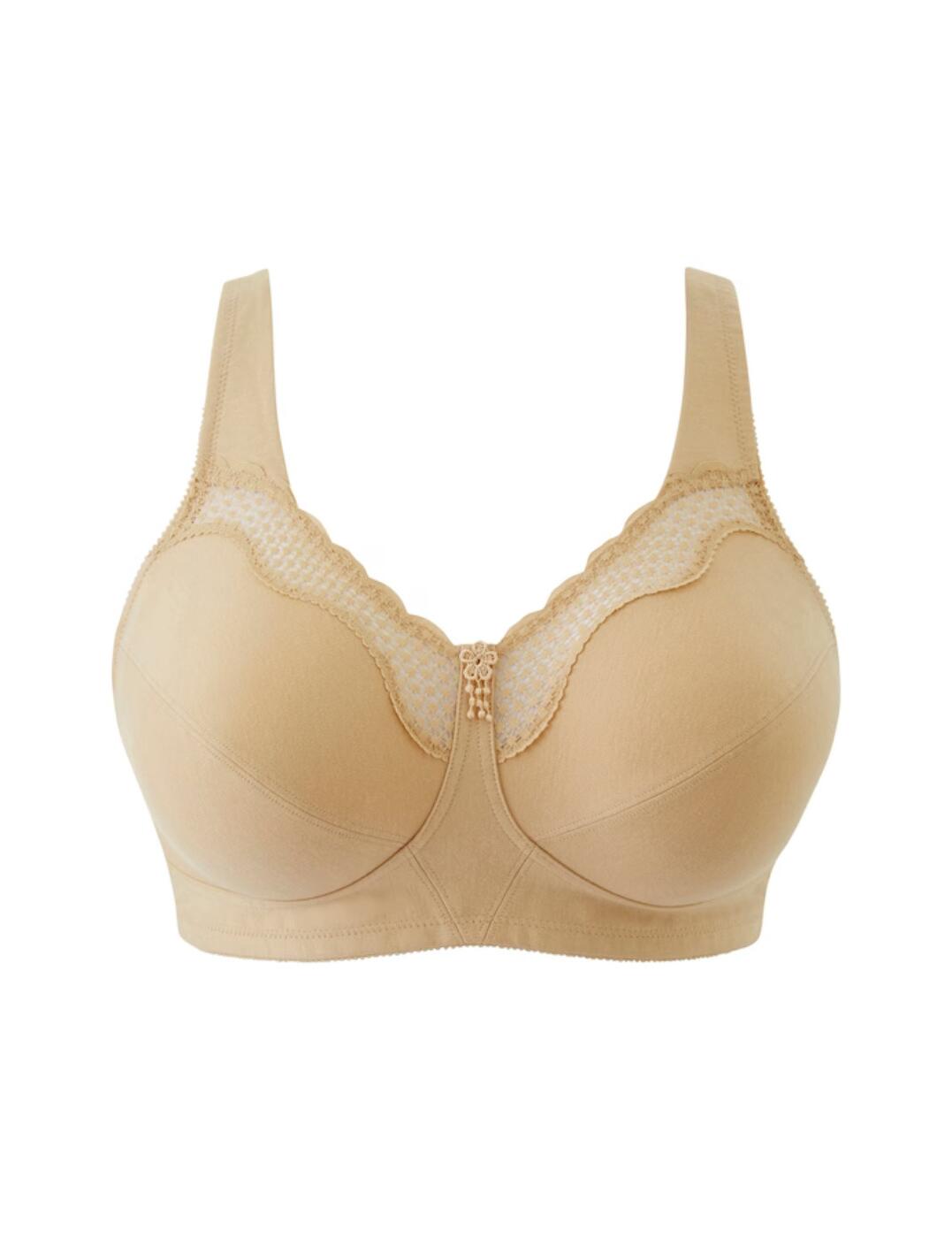 Full Cup Bra Non Wired Soft Cup Guy De France Non Padded Supportive Comfy  White