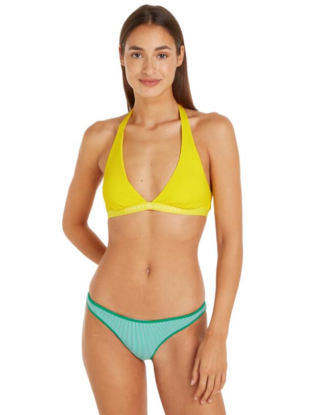 Tommy Hilfiger Halter Triangle Bikini Top Vivid Yellow