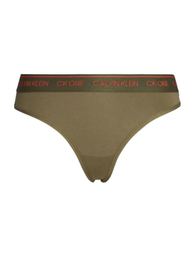 Calvin Klein CK One Cotton Thong Muted Pine
